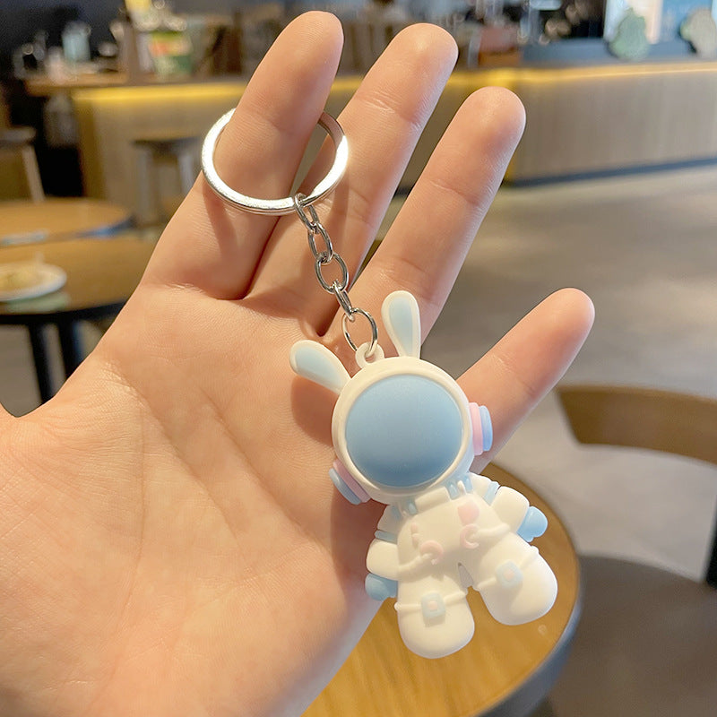 Cartoon Space Rabbit PVC Keychain Zinc Alloy Charm 7