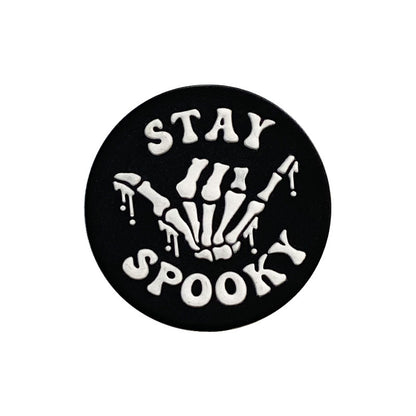 20Pcs Silicone Focal Beads Ghost Finger With Dripping Bones and Text 4