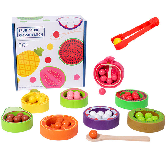 Wooden Montessori Toys Fruit Color Classification for Toddlers