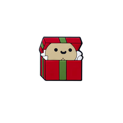 20pcs Silicone Focal Beads Christmas Gift Box Cartoon Design 7