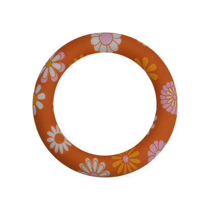 65mm Printed Silicone Beads Rings Multi Color Design 11