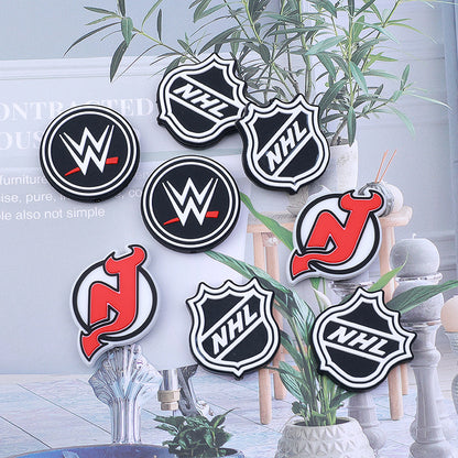 20pcs Silicone Focal Beads Sports Team Logo Various Designs 2