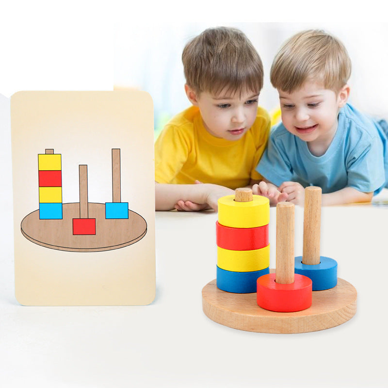 Wooden Montessori Toys Color Sorting Thinking Game for Kids 3