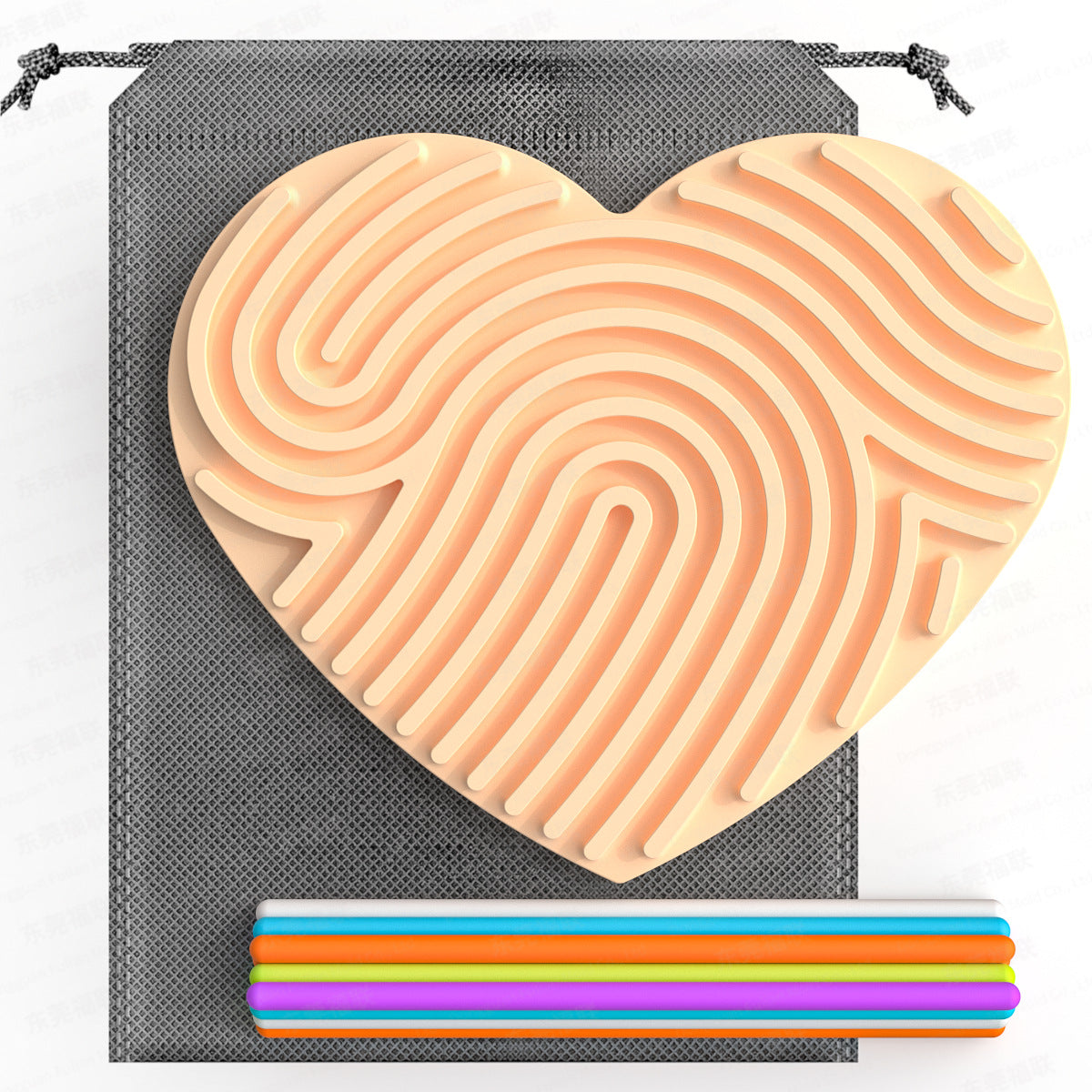 Silicone Sensory Active Plate Board Fidget Toy Round or Heart Shape 8