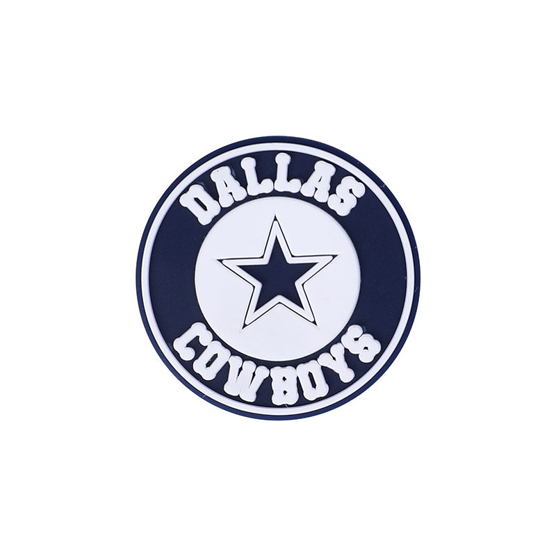 20pcs Silicone Focal Beads Football Rugby Team Collection Variety 8