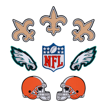 20pcs Silicone Focal Beads Football Rugby Team Collection Variety