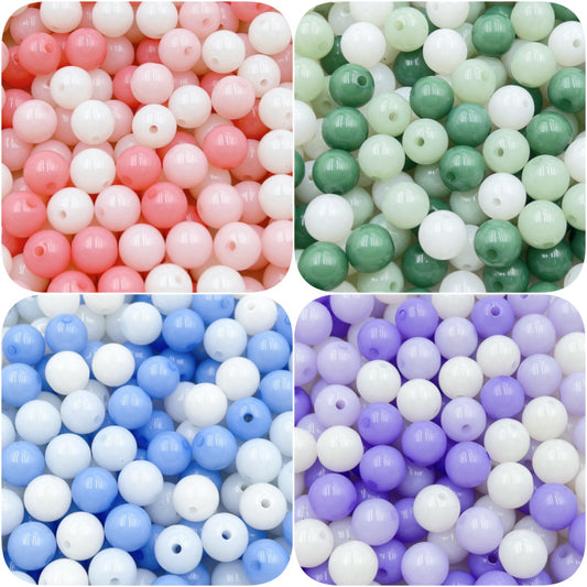 10pcs 16mm Makaron Color Round Acrylic Beads DIY Bracelet Making