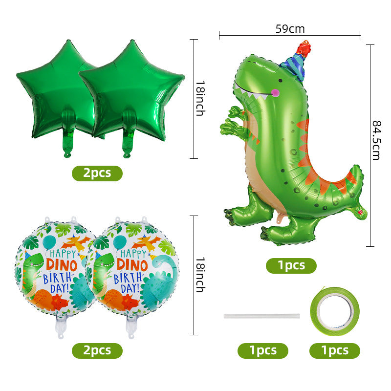 Dinosaur Foil Balloon Set Birthday Party Decoration 1Set 3