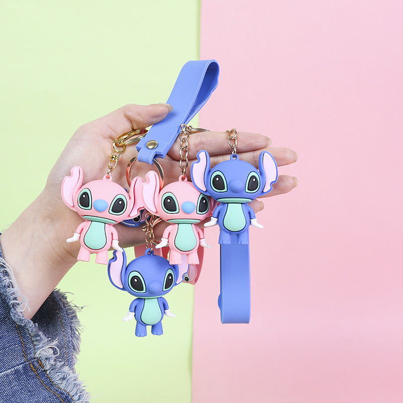 Cartoon Character Silicone Bead Keychain Cute Charm 2