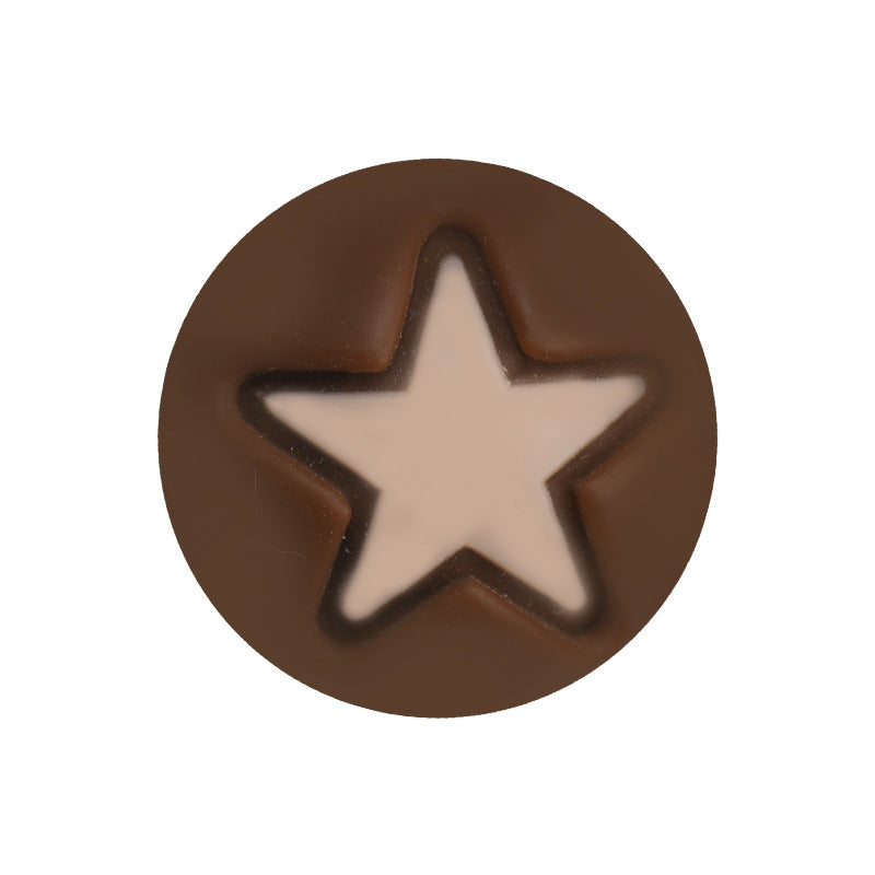 50pcs 15mm Heart Star Silicone Beads Solid Color 24