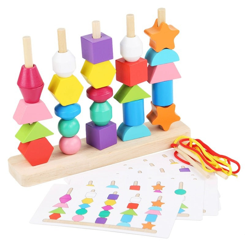 Wooden Montessori Toys Color Shape Pairing for Toddlers 4