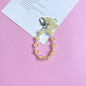 Flower Butterfly Acrylic Beaded Wristlet Keychain Charm 15