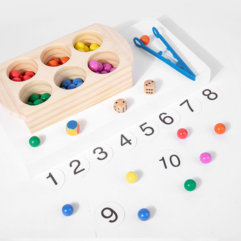 Wooden Building Blocks Color Sorting Educational Toy for Kids 4
