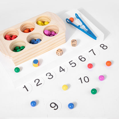 Wooden Building Blocks Color Sorting Educational Toy for Kids 4
