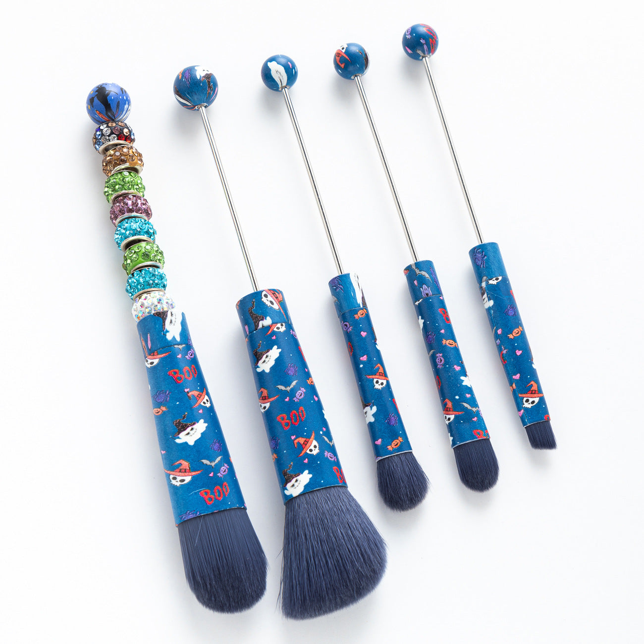 5Pcs Halloween Christmas Beadable Makeup Brush Set DIY Craft Supplies 3