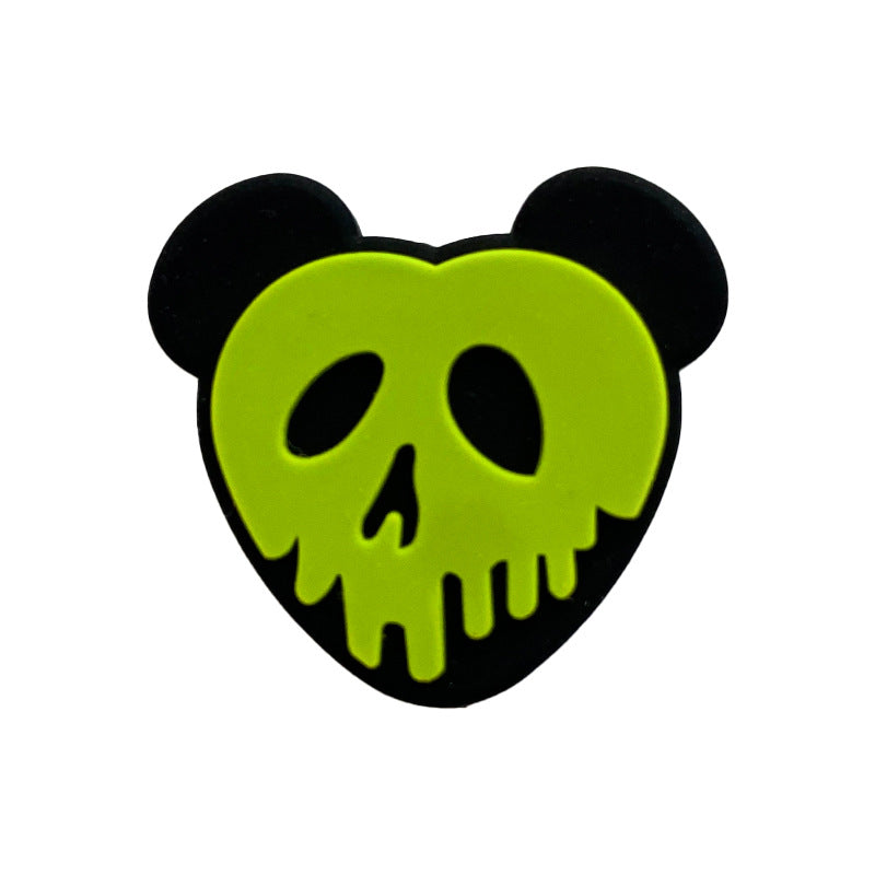20Pcs Silicone Focal Beads Poison Apple Skull Face Design 6