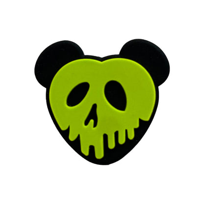 20Pcs Silicone Focal Beads Poison Apple Skull Face Design 6