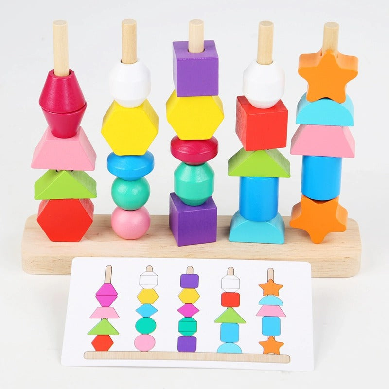 Wooden Montessori Toys Color Shape Pairing for Toddlers 2