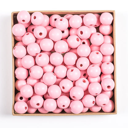 50pcs 16mm Colored Round Wooden Beads Jewelry Making DIY Craft 6