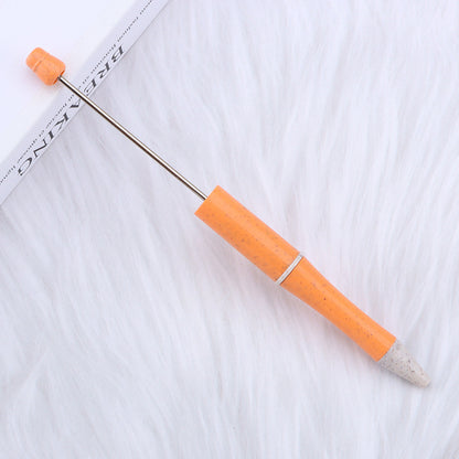 Environmentally Friendly ABS Wheat Straw Beadable Ballpoint Pens DIY Craft Supplies 7