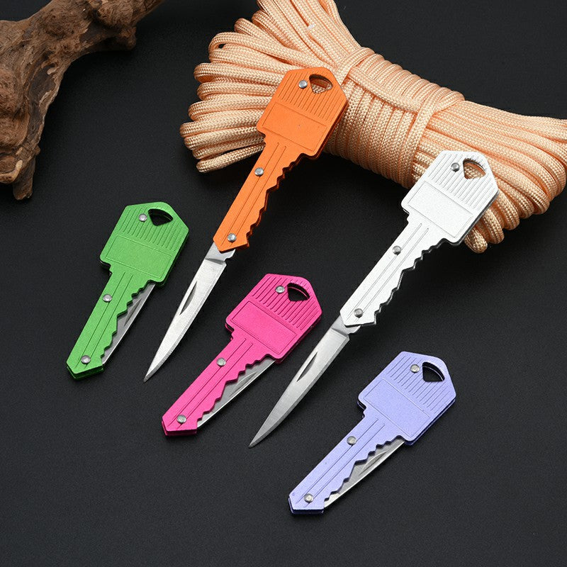 Mini Foldable Key Knife Stainless Steel Pocket Survival Tool 4