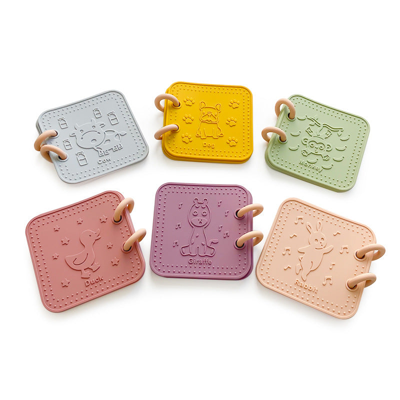 Silicone Teething Toy Animal and Fruit Book for Baby 4