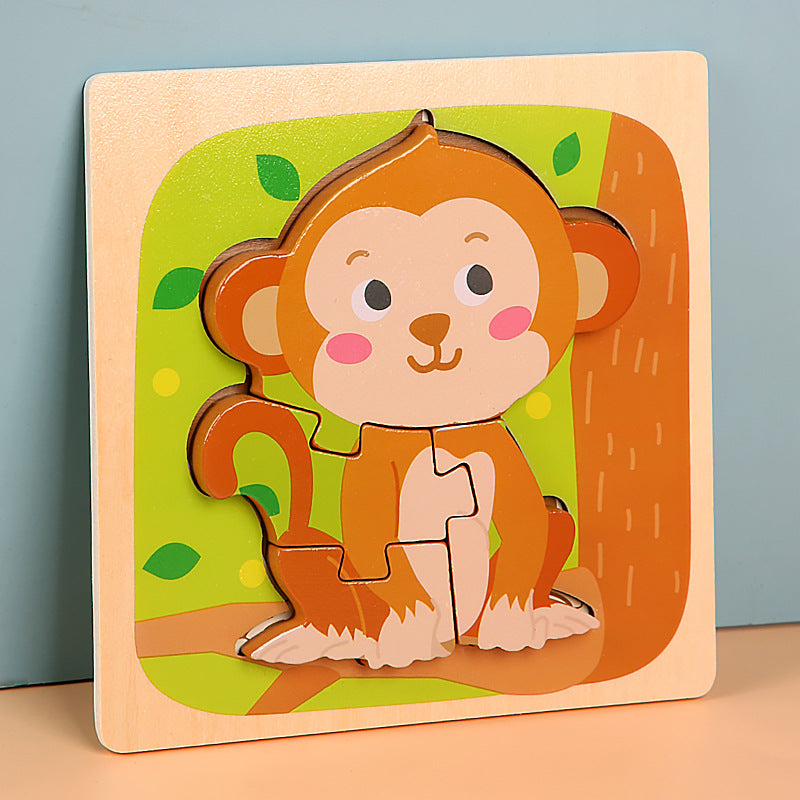 Wooden 3D Animal Puzzle Educational Toy for Kids 15cm 21
