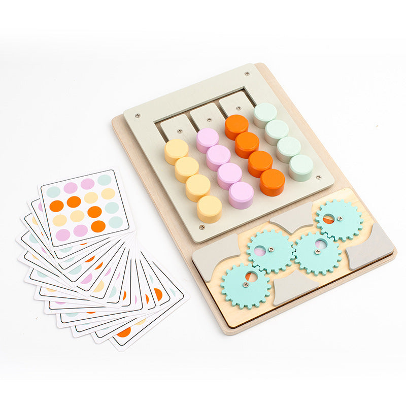 Wooden Montessori Toys Shape Color Cognition Educational Game 5