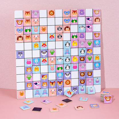 Wooden Magnetic Animal Montessori Toys Educational Board 30cm