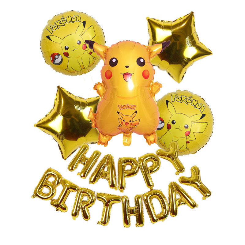 Pikachu Foil Balloon Set Children Birthday Party Decoration 9
