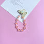 Flower Butterfly Acrylic Beaded Wristlet Keychain Charm 13