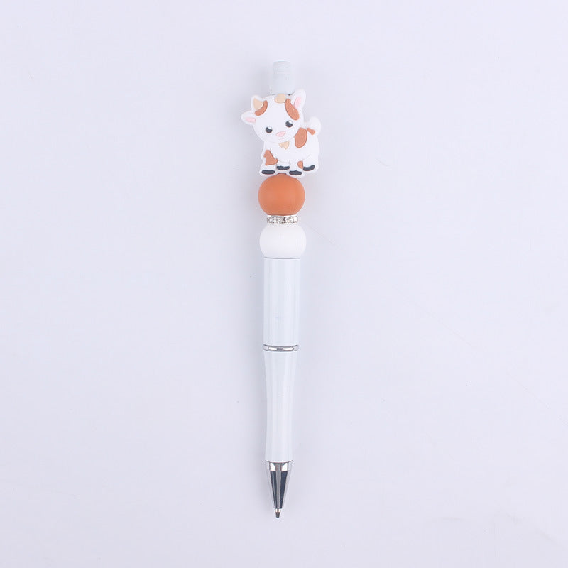 Cartoon Animal Silicone Beaded Pens Handmade Novelty Pen Gift 12
