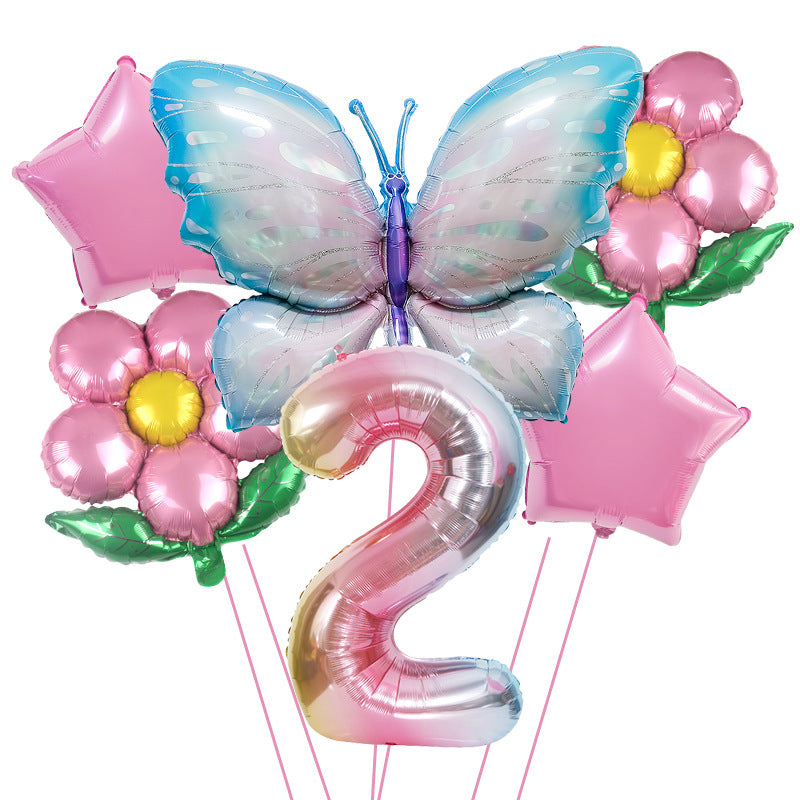 Butterfly Foil Balloon Set Birthday Party Decoration 40 Inch 22