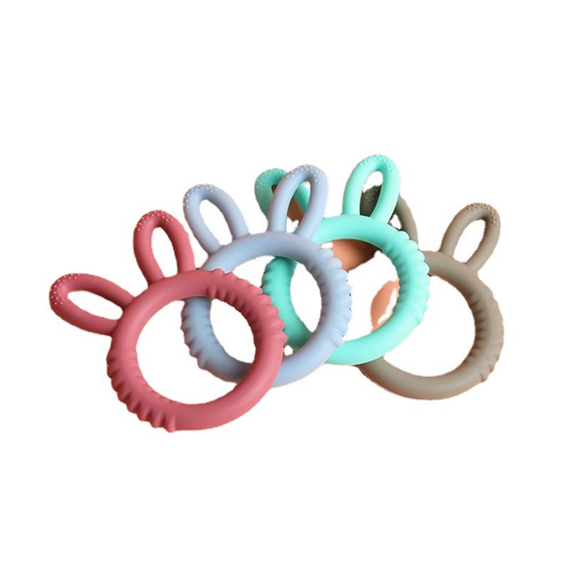 Silicone Baby Teether Rabbit Shape Sensory Chew Toy 5