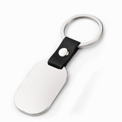 Blank Photo Frame Leather Keychain Zinc Alloy Material 6