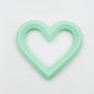 3Pcs 80mm Heart Silicone Beads Solid Color 11