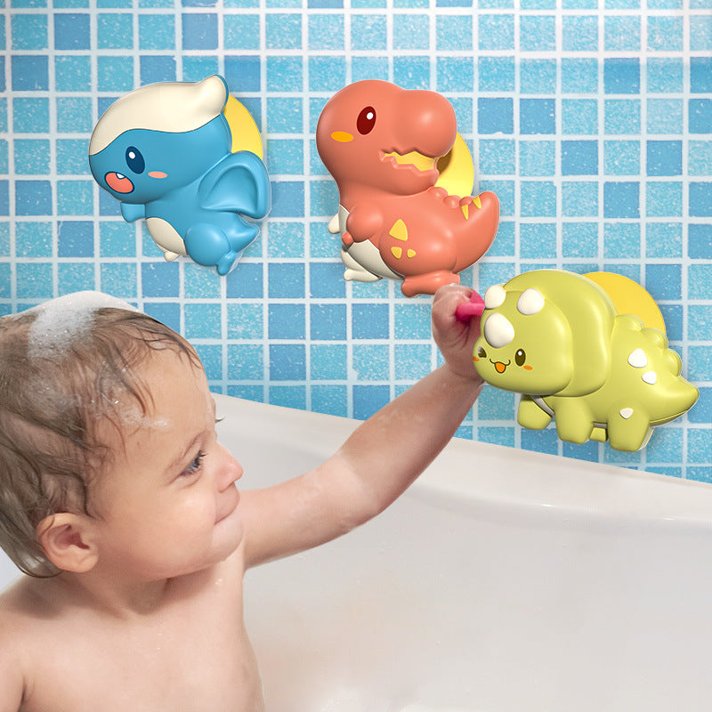 Dinosaur Suction Cup Spinner Toys Rattle for Babies and Toddlers 3 Pack 2