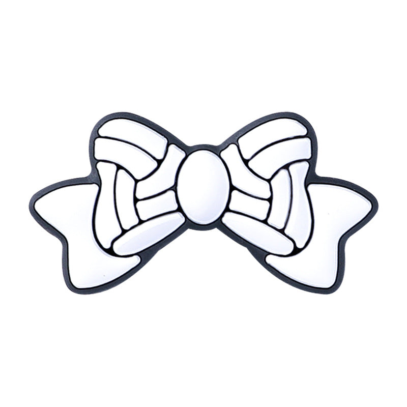 Silicone Focal Beads Sports Bow Shape with Detailed Stitching 9