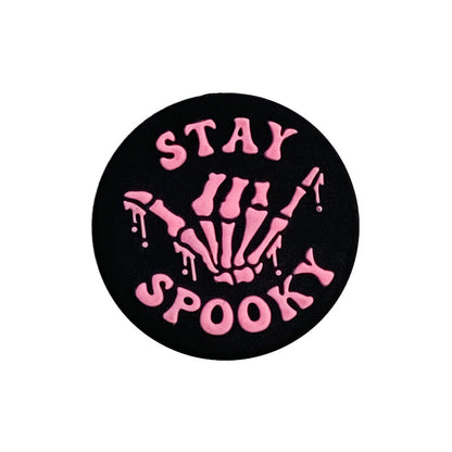 20pcs Silicone Focal Beads Phantom Finger Stay Spooky Printed Text 3