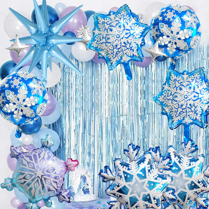Snowflake Foil Balloon Set Frozen Festival Party Decoration 5