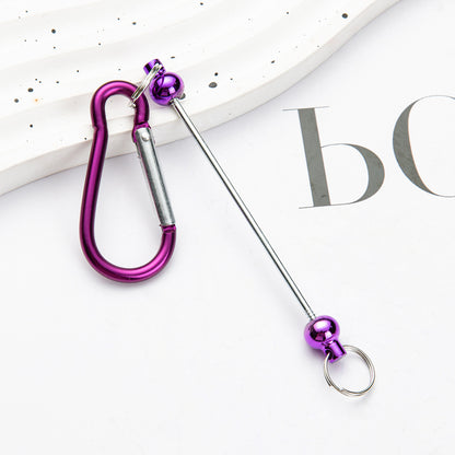 Beadable Carabiner Keychain Metal DIY Craft Supplies 5.4g 13