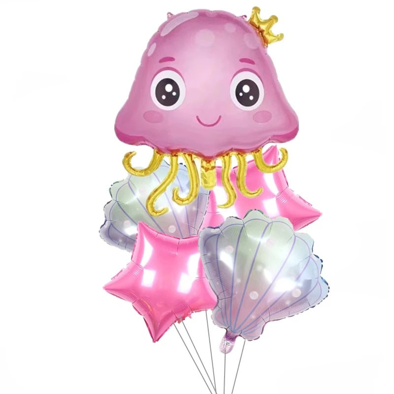 Ocean Animal Theme Foil Balloon Set Birthday Party Decoration 3