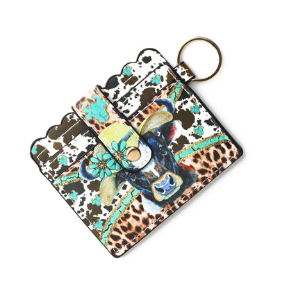 PU Leather Keychain Coin Purse Card Holder Compact Design 43