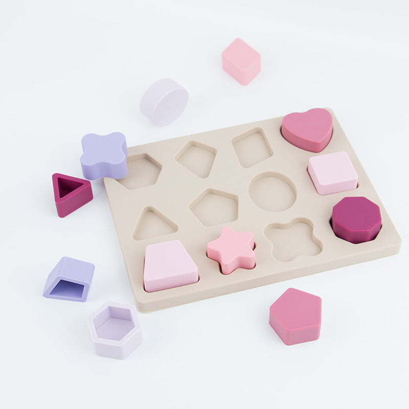 Silicone Puzzle Blocks Montessori Toys for Toddlers 4
