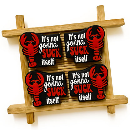 20Pcs Silicone Focal Beads Red Shrimp Holding Claw Design 3