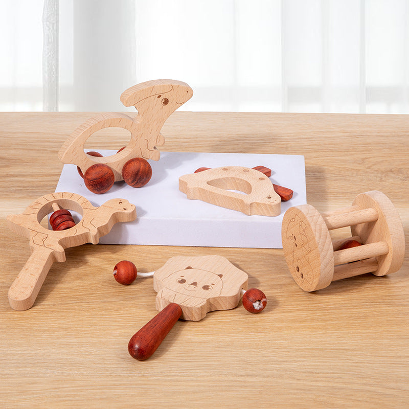 Wooden Rattle Montessori Toys Educational Activity Toy 2