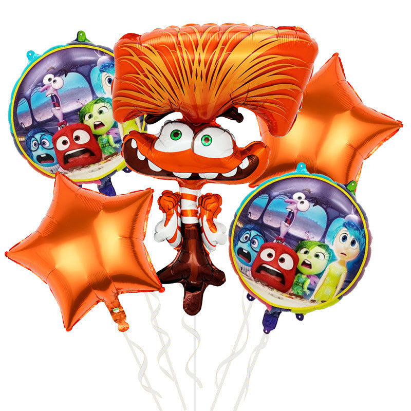 Inside Out Foil Balloon Set Kids Birthday Party Decoration 5pcs 10pcs 6