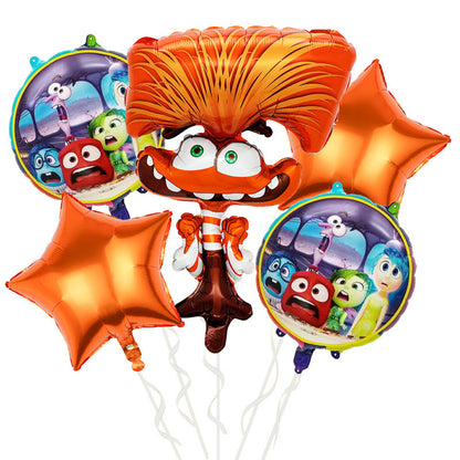 Inside Out Foil Balloon Set Kids Birthday Party Decoration 5pcs 10pcs 6