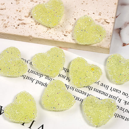20pcs 20mm Rhinestone Heart Acrylic Beads for Jewelry Making 16