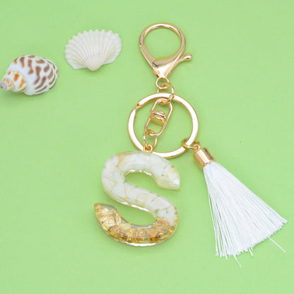 Tassel Letter Keychain A to Z Resin Initial Charm 48